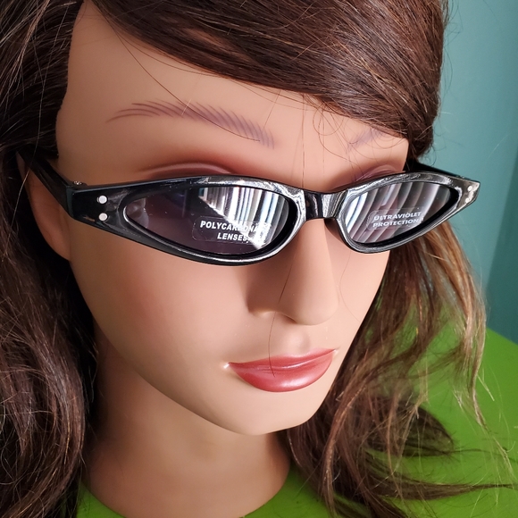 Retro 50s black slim sunglasses - Picture 4 of 4